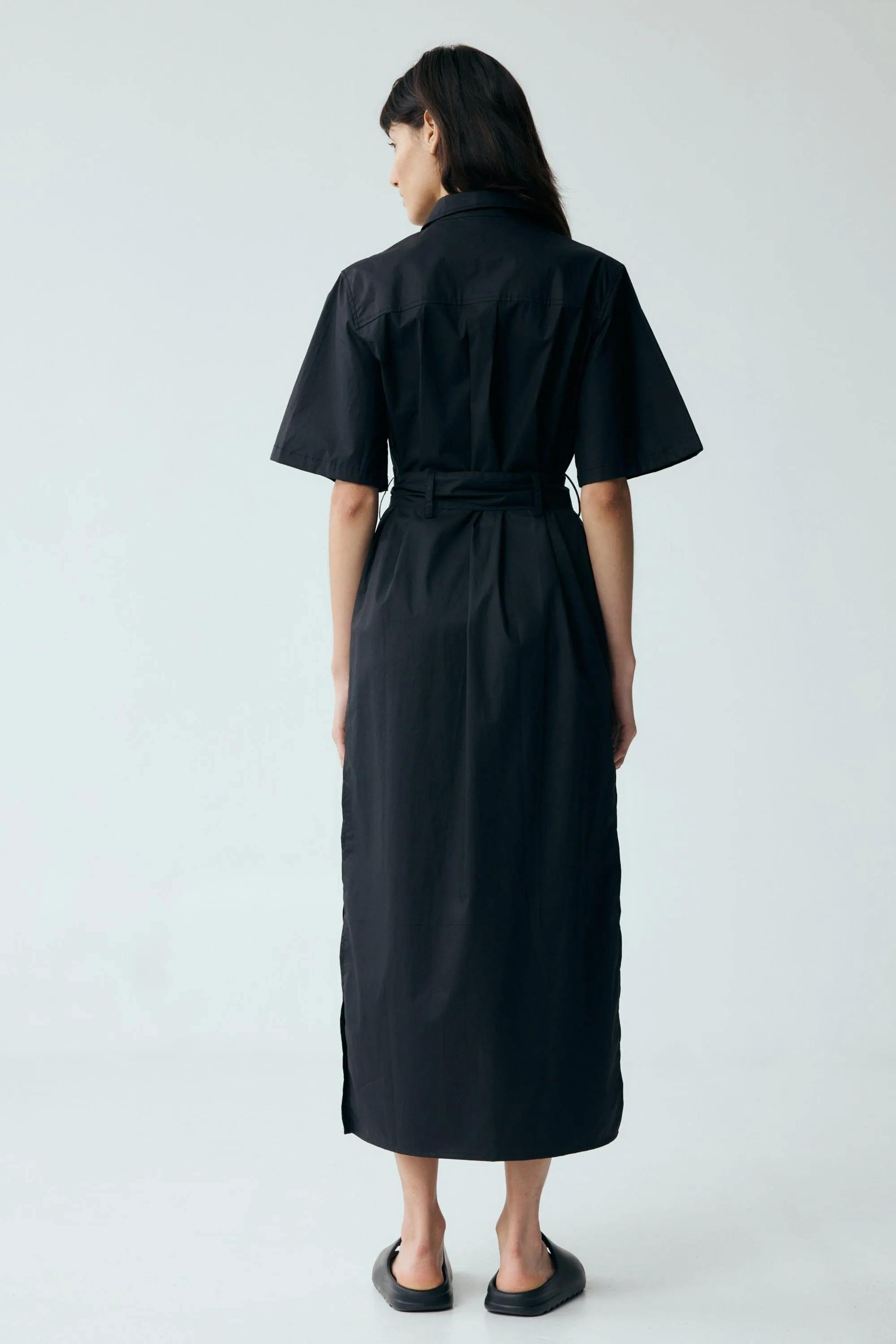 ROAM MAXI SHIRT DRESS | BLACK | FINAL SALE