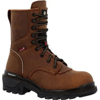 Rocky Men's Rams Horn 9" Comp Toe WP Logger Work Boot -Horse- RKK0477