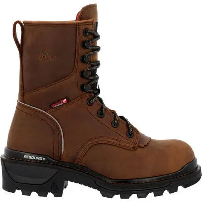 Rocky Men's Rams Horn 9" Comp Toe WP Logger Work Boot -Horse- RKK0477