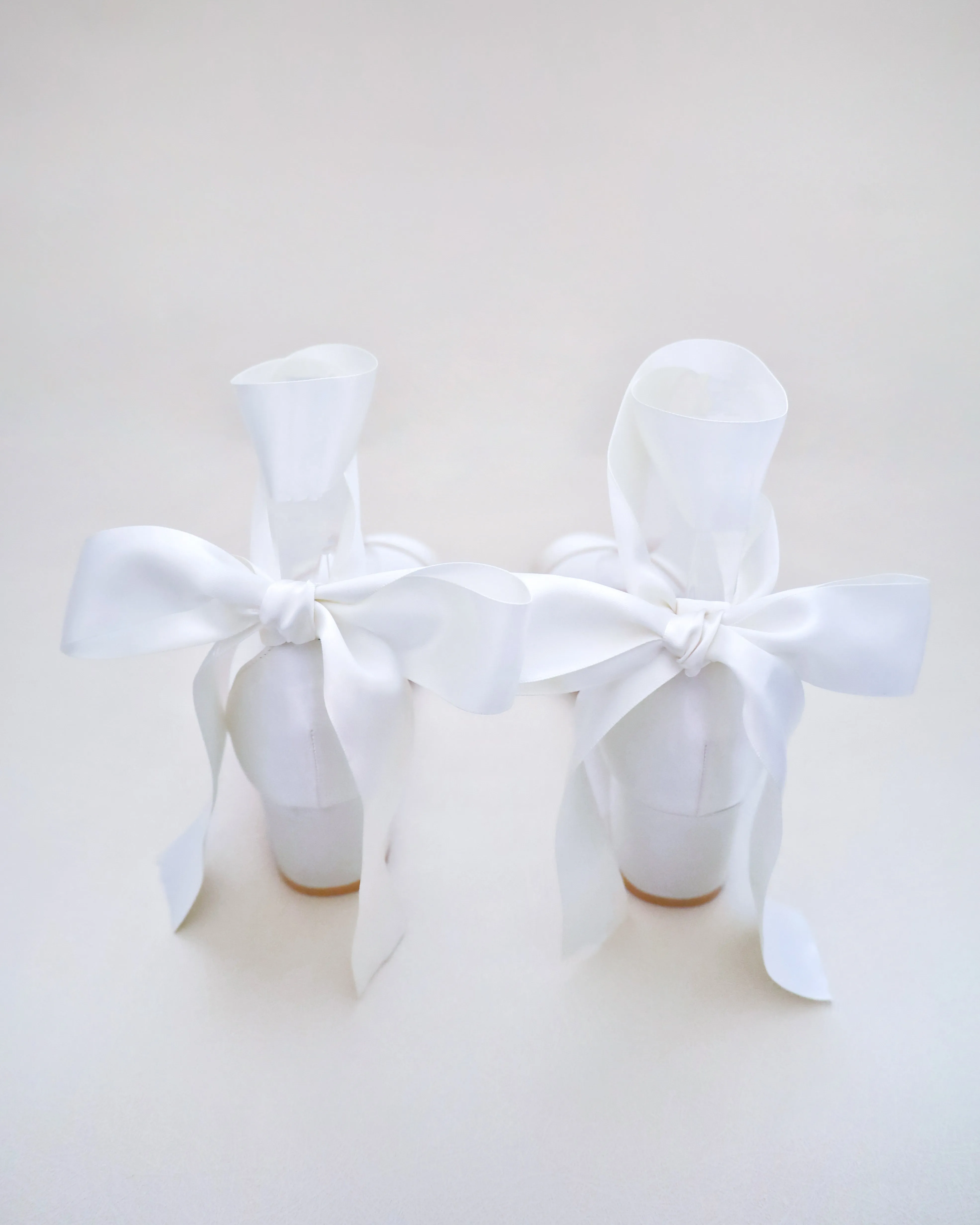 Satin Block Heel Sandal with Wrapped Ribbon Tie