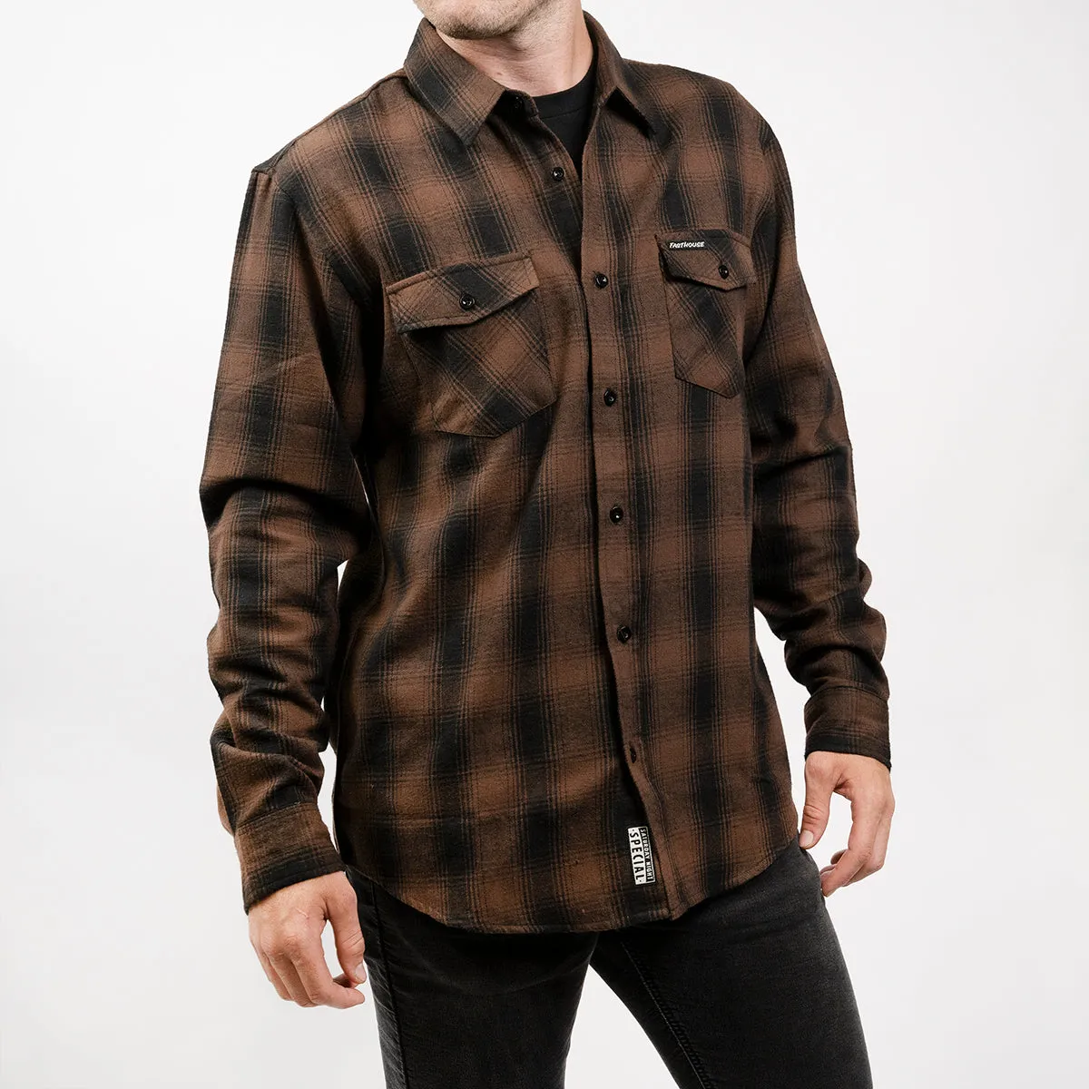 Saturday Night Special Flannel - Brown/Black