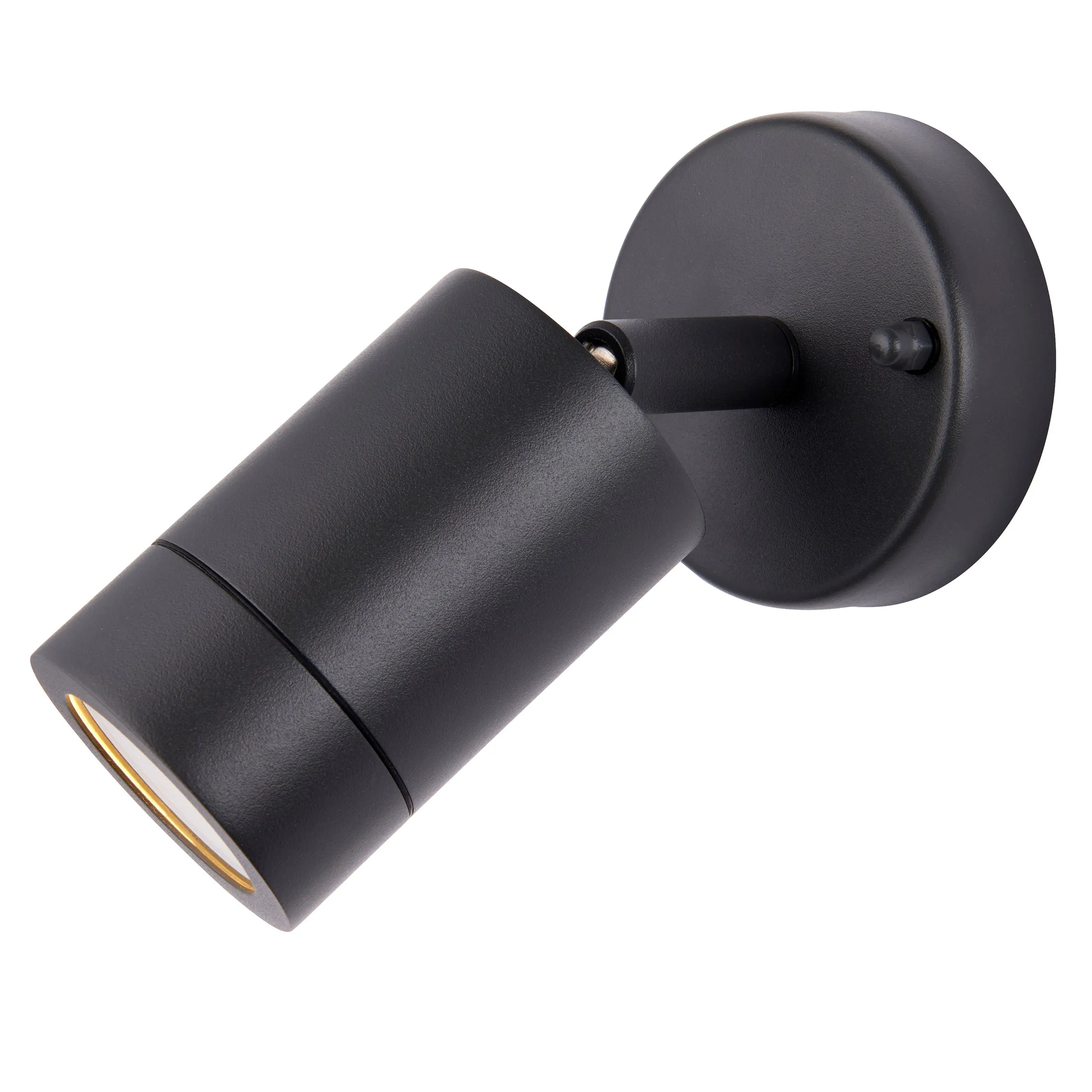 Saxby 78416 Palin 1lt spot wall IP44 7W Anthracite grey & clear glass 7W LED GU10 (Required)