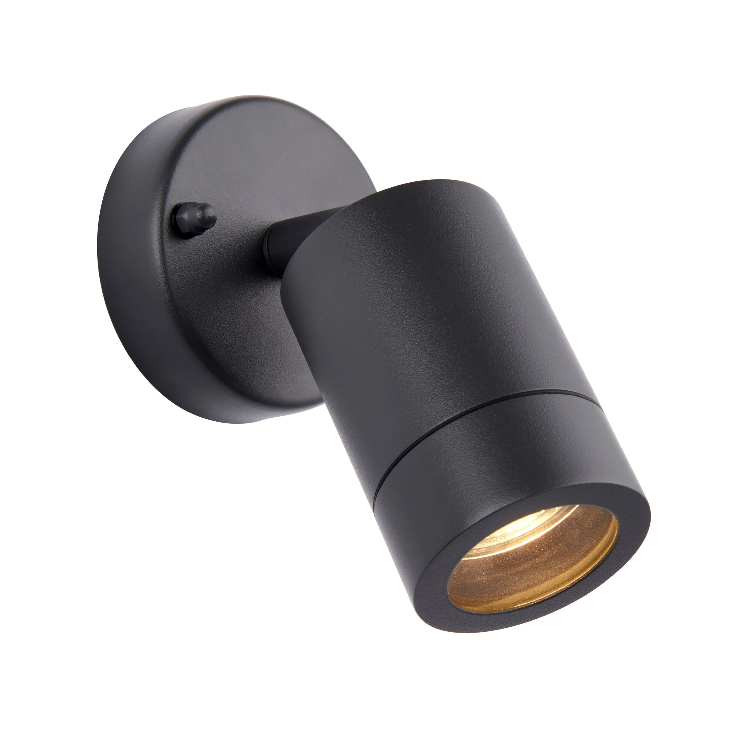 Saxby 78416 Palin 1lt spot wall IP44 7W Anthracite grey & clear glass 7W LED GU10 (Required)