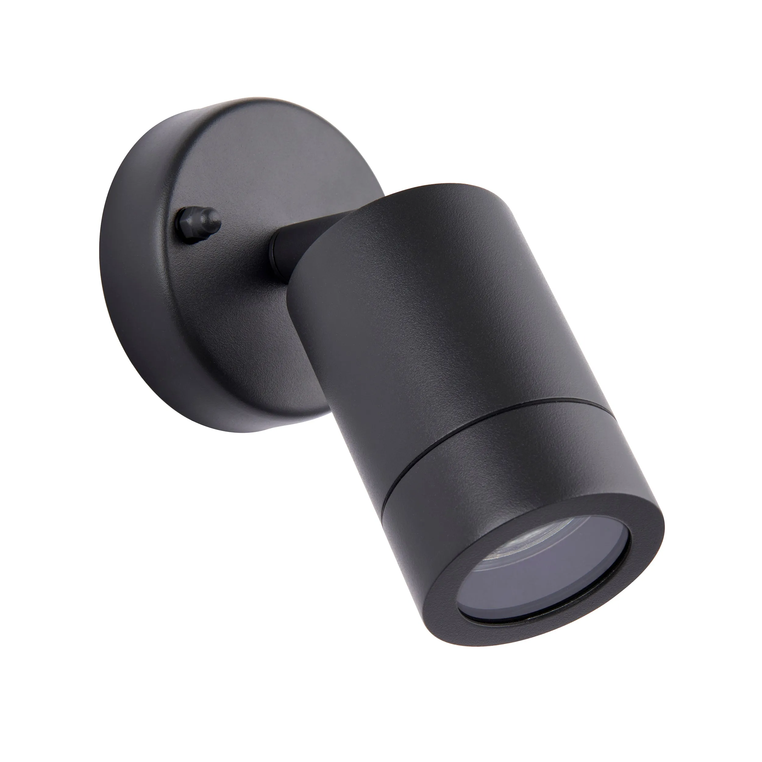 Saxby 78416 Palin 1lt spot wall IP44 7W Anthracite grey & clear glass 7W LED GU10 (Required)