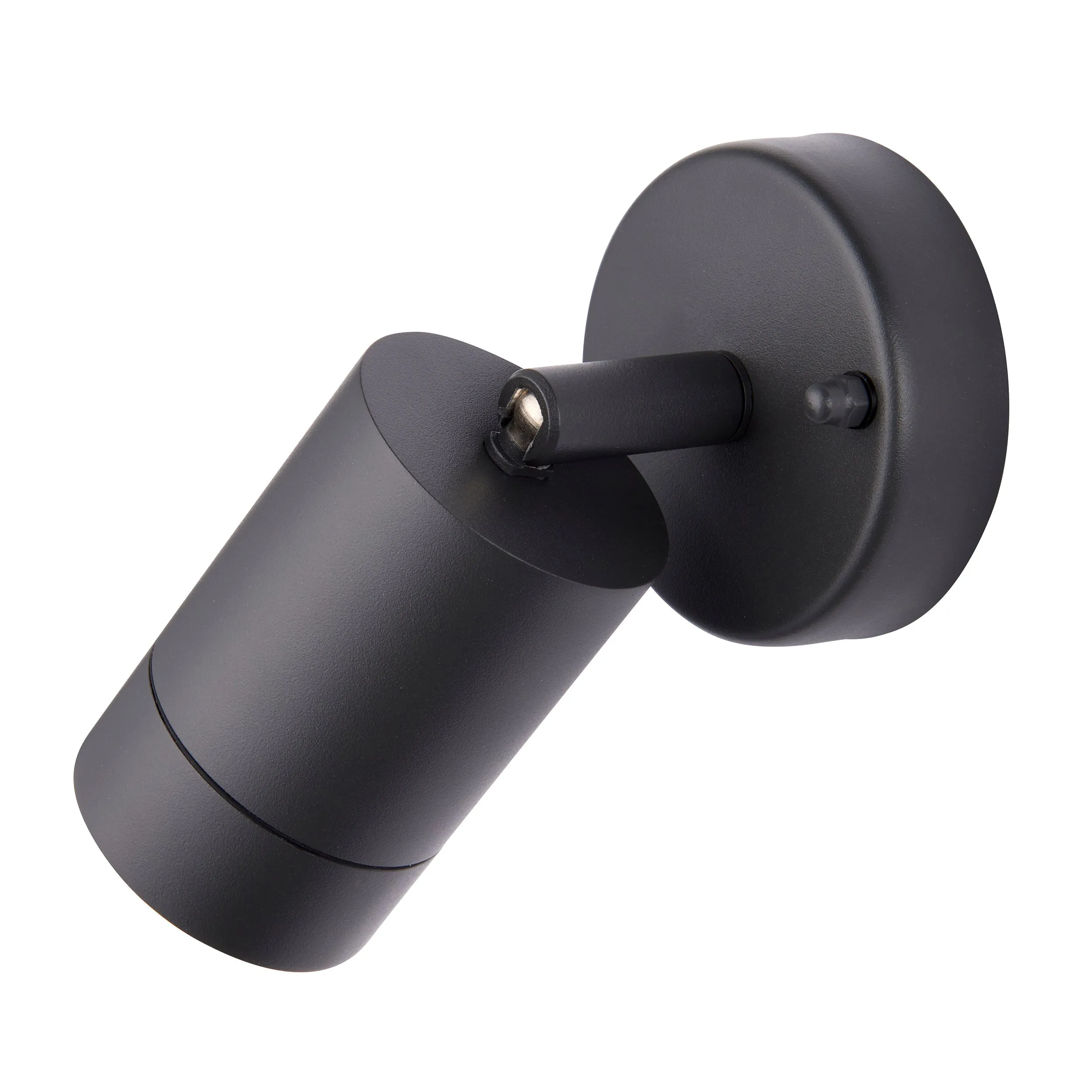Saxby 78416 Palin 1lt spot wall IP44 7W Anthracite grey & clear glass 7W LED GU10 (Required)