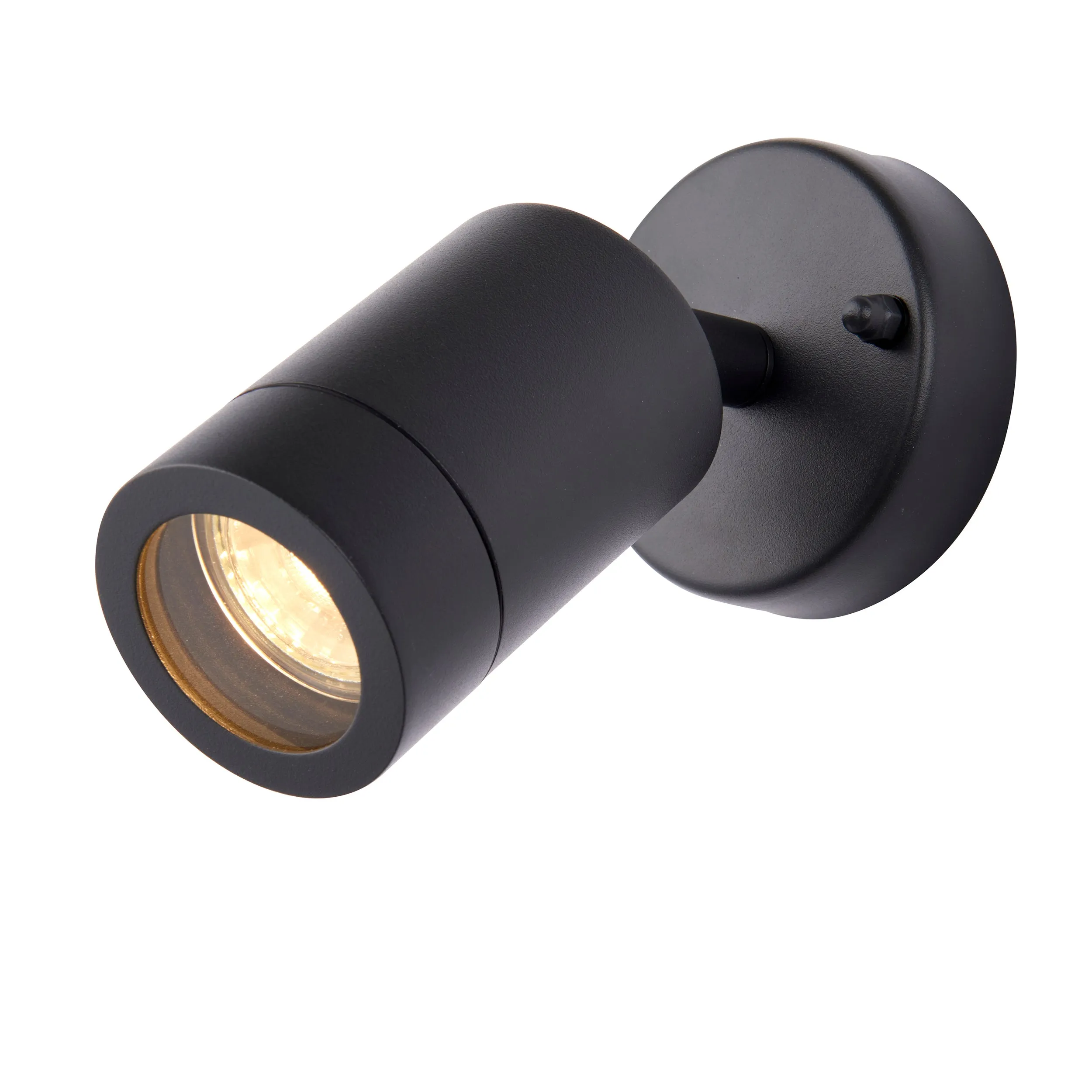 Saxby 78416 Palin 1lt spot wall IP44 7W Anthracite grey & clear glass 7W LED GU10 (Required)