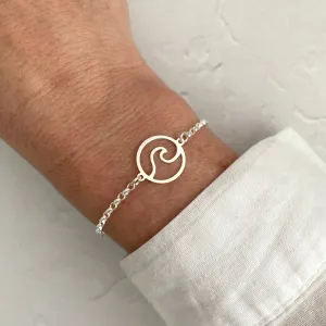 SEA LOVER | Silver Wave Chain Bracelet