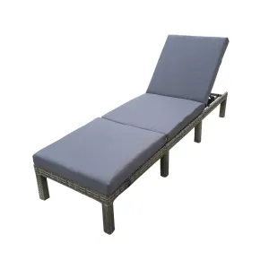 Seagull Deluxe PE Rattan Lounger 198CM
