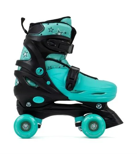 SFR Nebula Kids Adjustable Roller Skates - Black Green