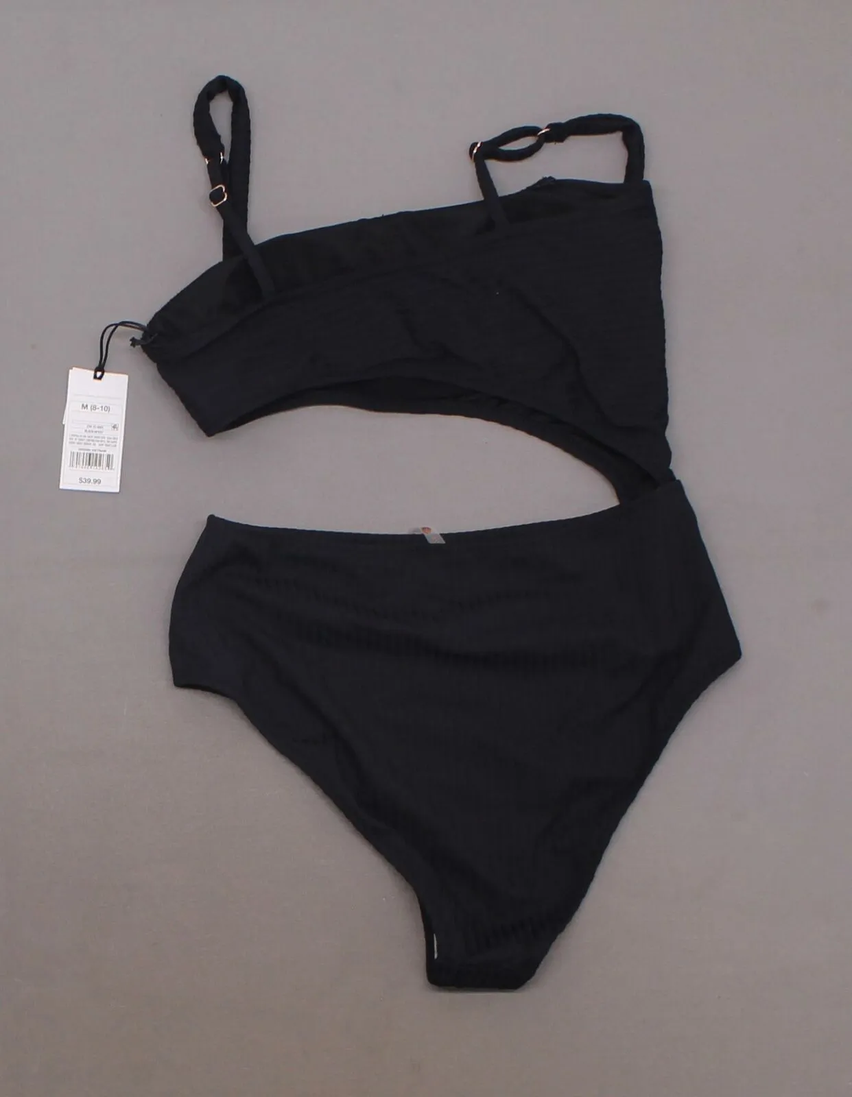 Shade & Shore Women's Ribbed Cut Out One Piece Swimsuit