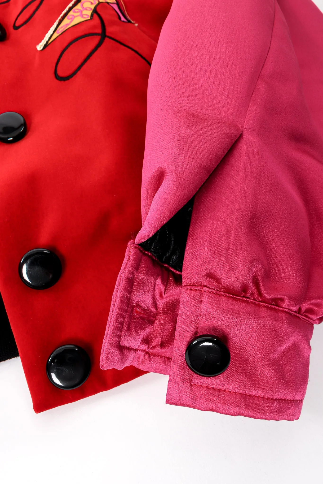 Shoe Embellished Colorblock Bomber Jacket