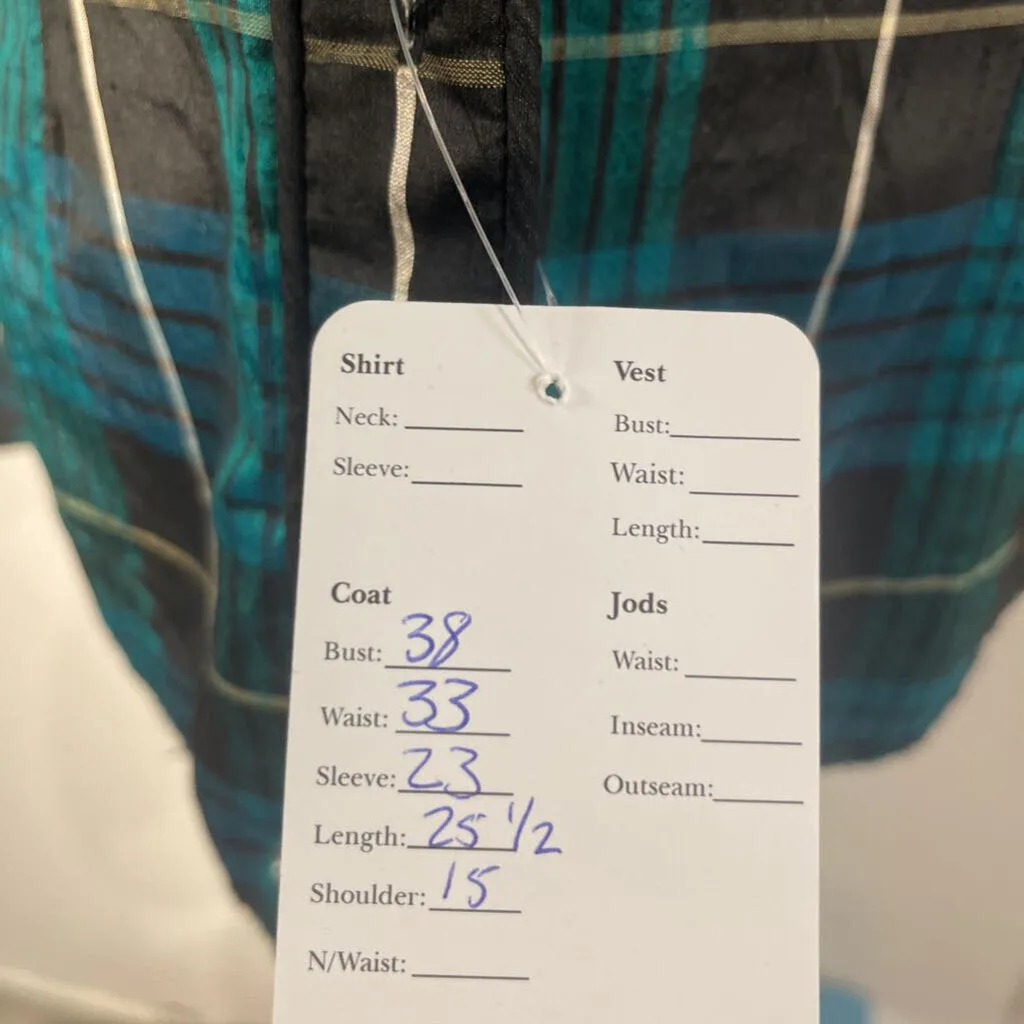Show Season Green and Black Plaid Western Top