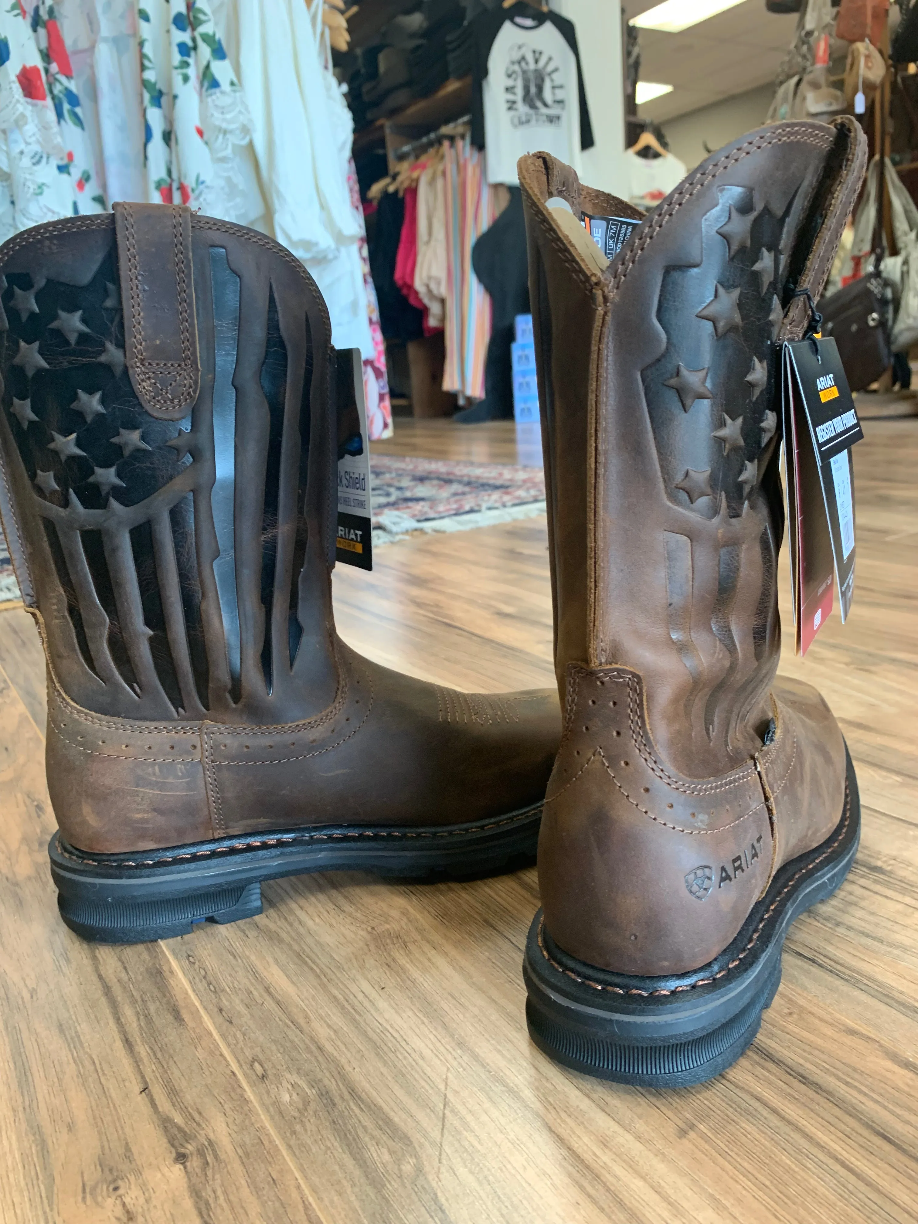 Sierra Shock Shield Patriot Steel Toe Work Boot