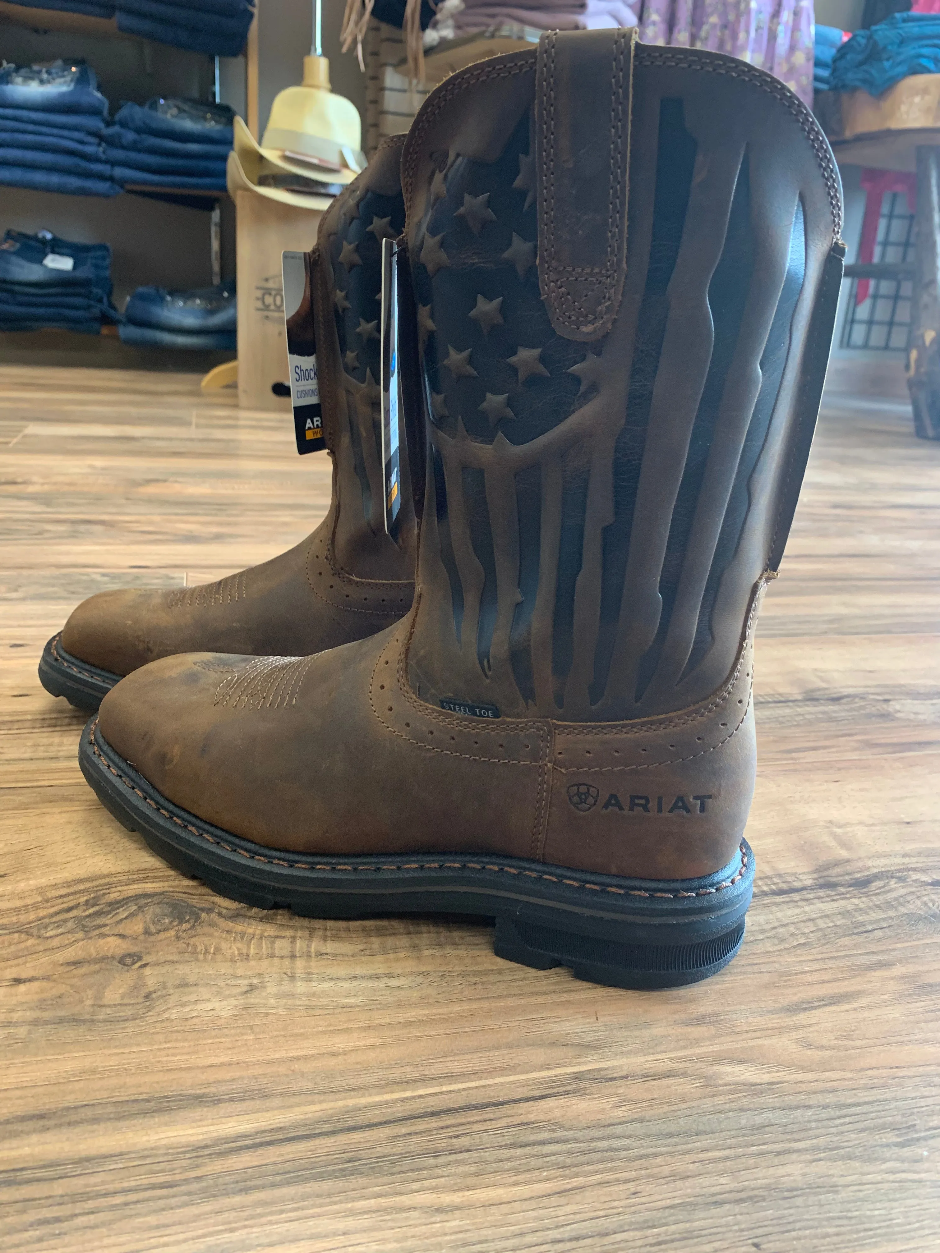 Sierra Shock Shield Patriot Steel Toe Work Boot