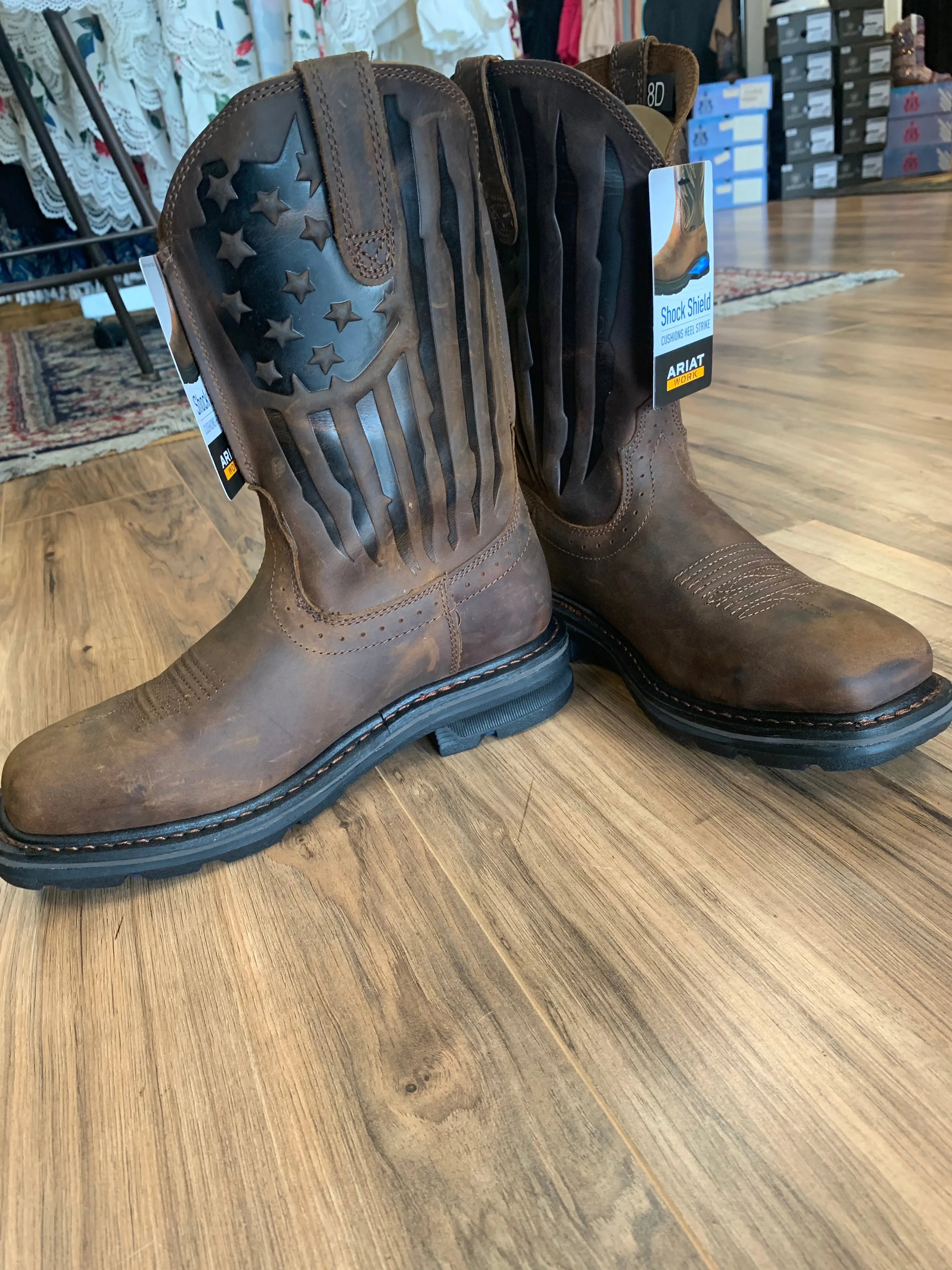 Sierra Shock Shield Patriot Steel Toe Work Boot