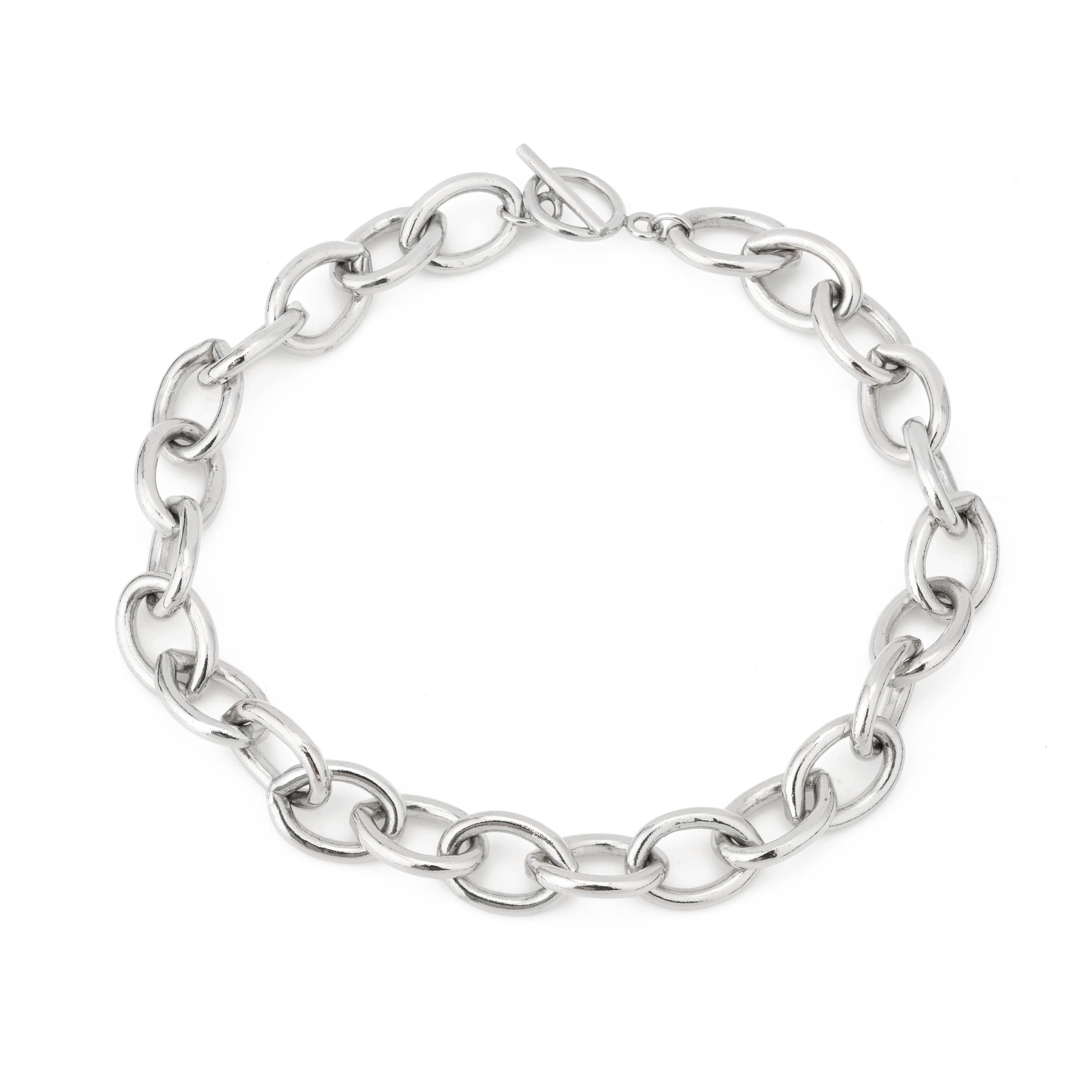 Silver Chunky Chain Set