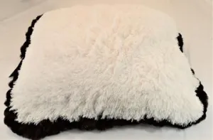 Snow Leopard & Cream Shag with Chocolate mink Travel Bed or Blanket