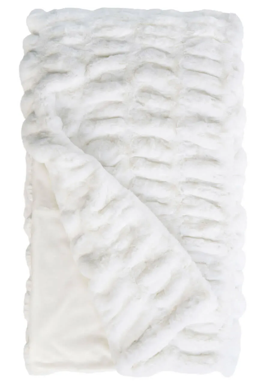 SNOW MINK THROW 60X60