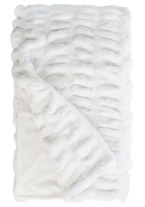 SNOW MINK THROW 60X60