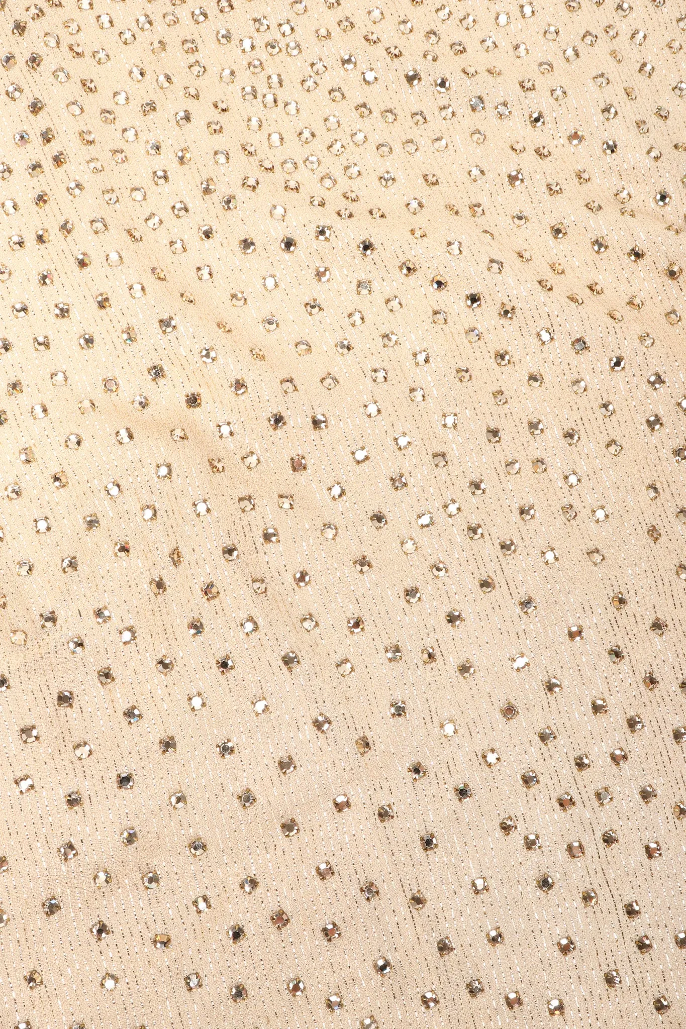 Sparkling Crystal Champagne Dress