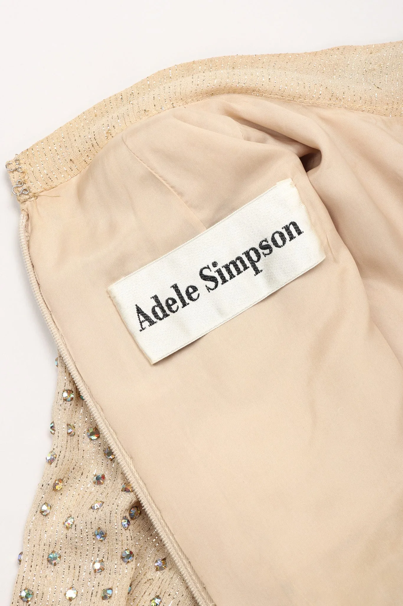Sparkling Crystal Champagne Dress