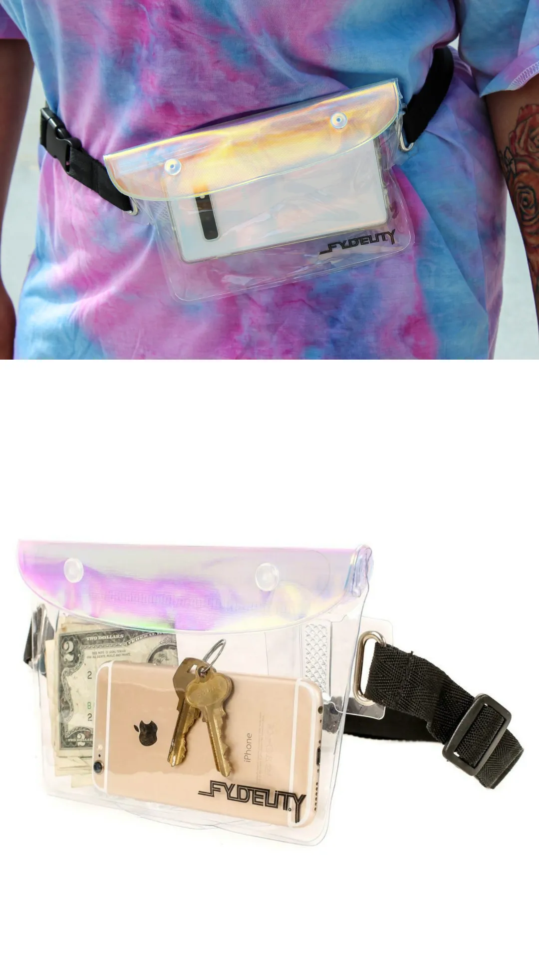 Splash Pack Irisdescent Fanny Pack Waterproof