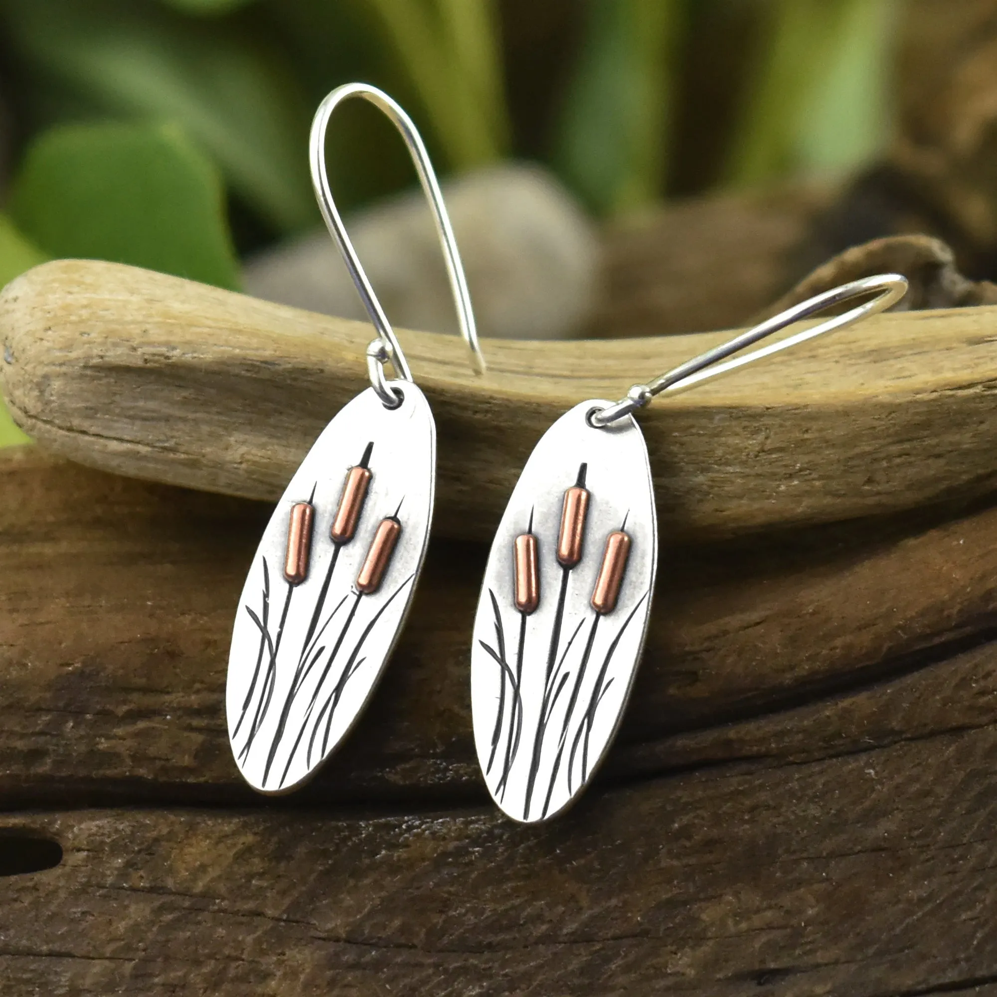 Spring Cattail Earrings