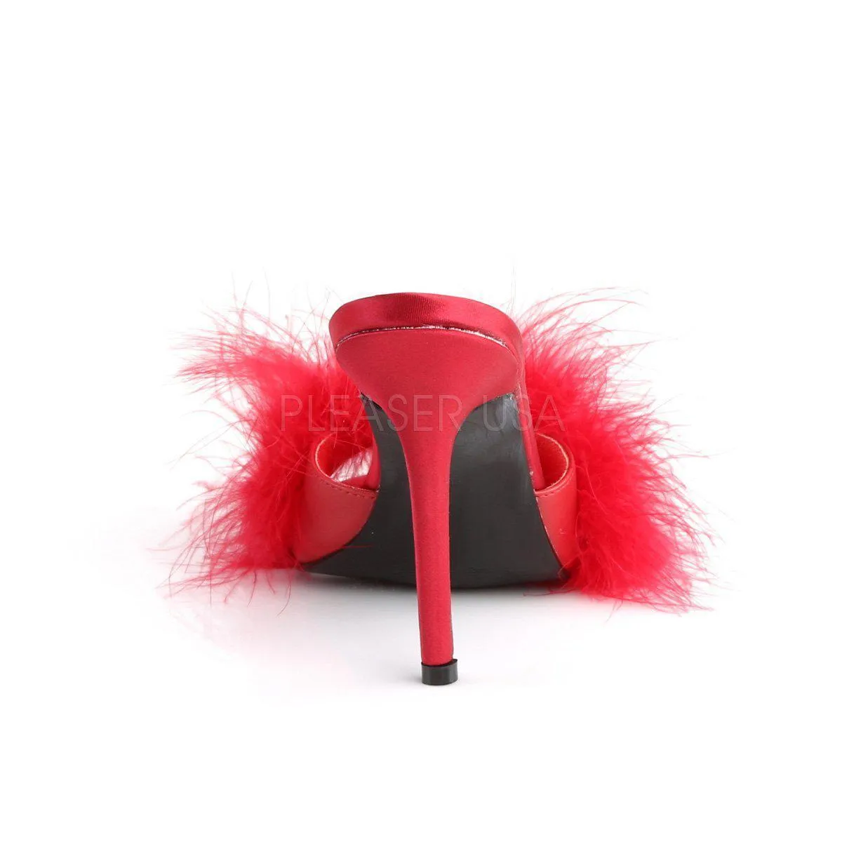 SS-CLASSIQUE-01F Slide | Red Faux Leather