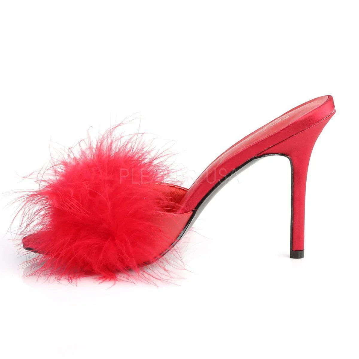SS-CLASSIQUE-01F Slide | Red Faux Leather
