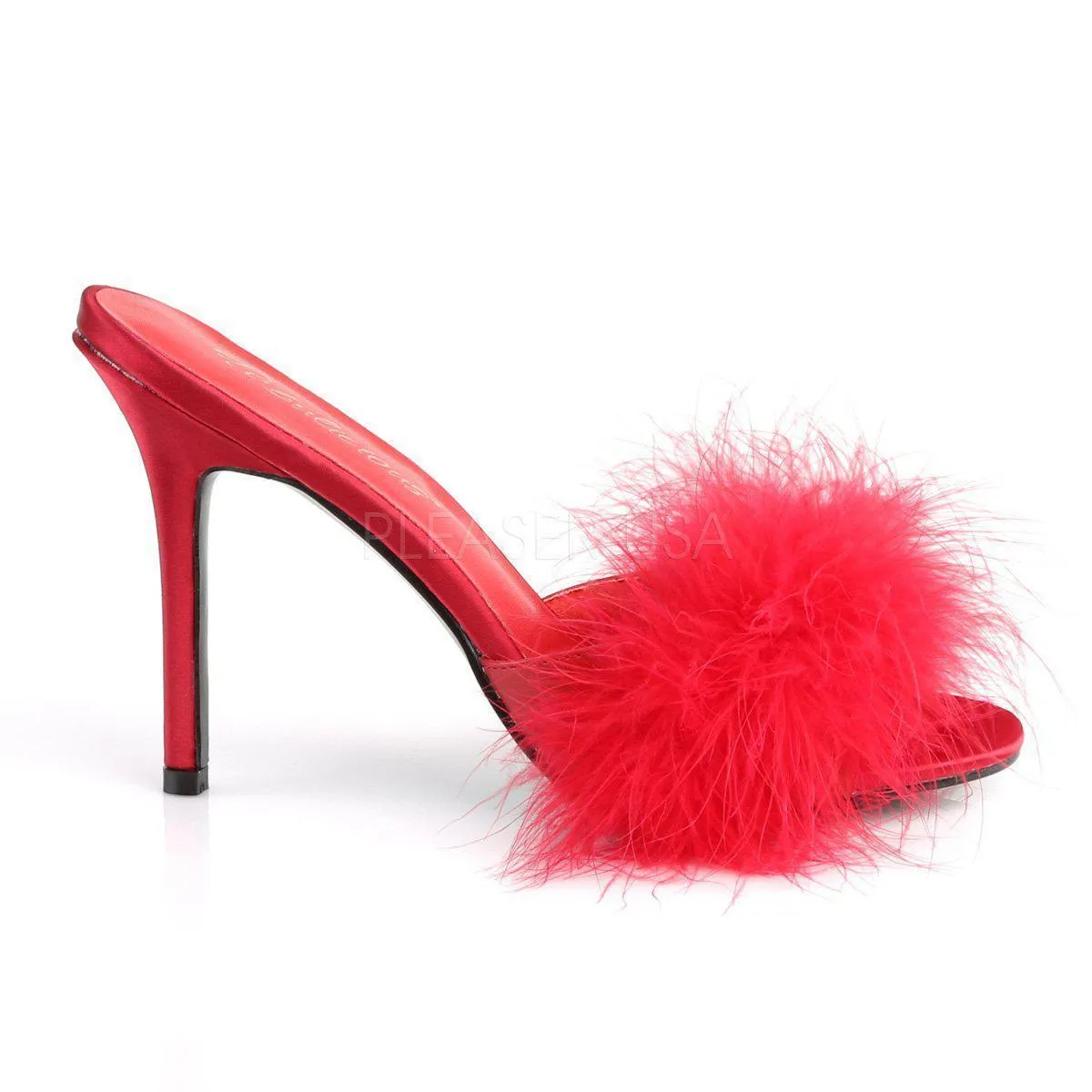 SS-CLASSIQUE-01F Slide | Red Faux Leather