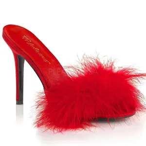 SS-CLASSIQUE-01F Slide | Red Faux Leather