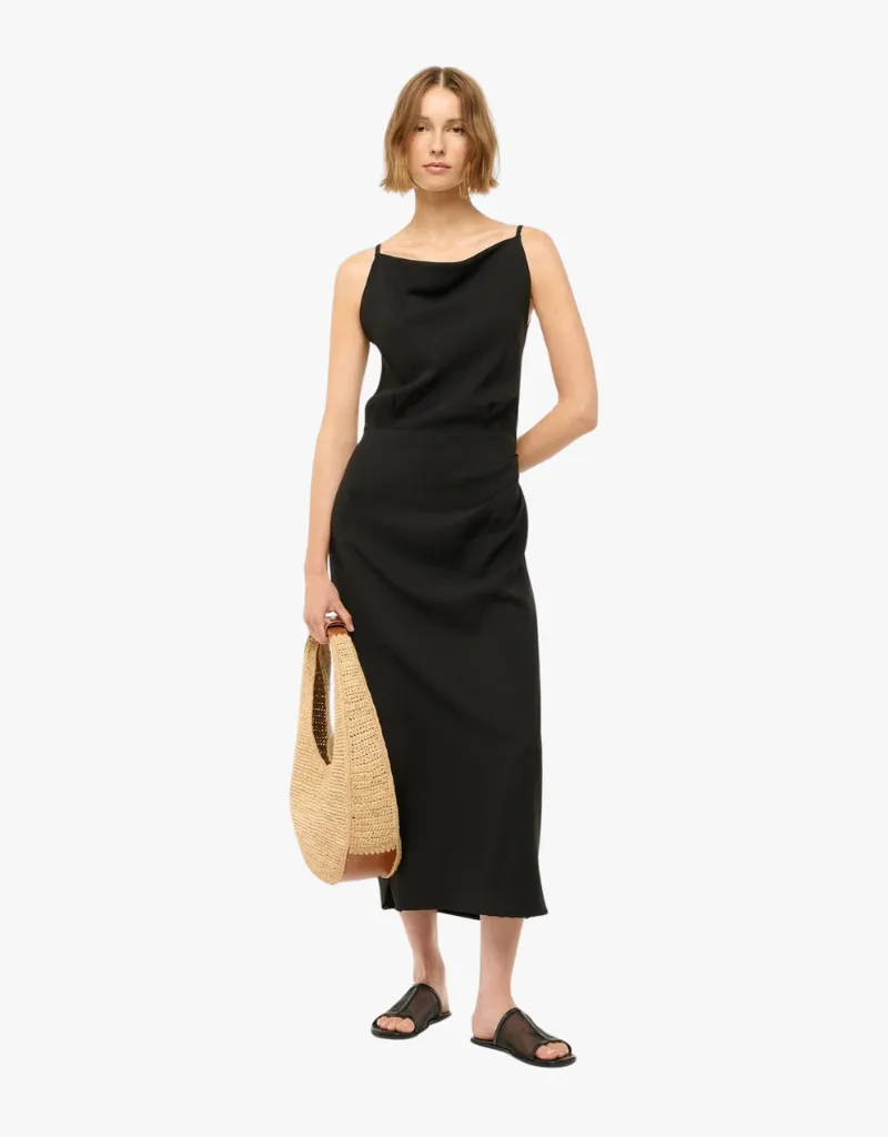 Staud Alessandra Sandals in Black Mesh