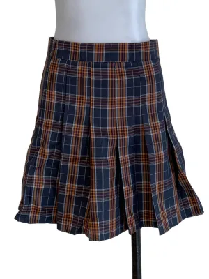 Stone Grey Tartan Flip Skirt