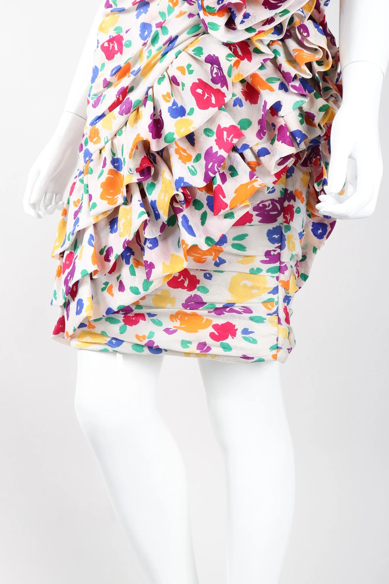 Strapless Floral Party Dress