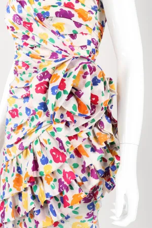 Strapless Floral Party Dress