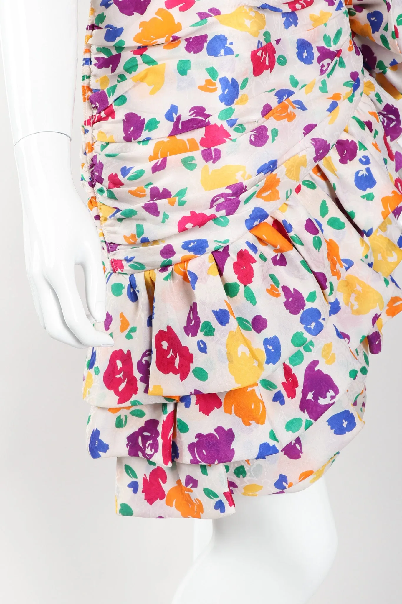 Strapless Floral Party Dress