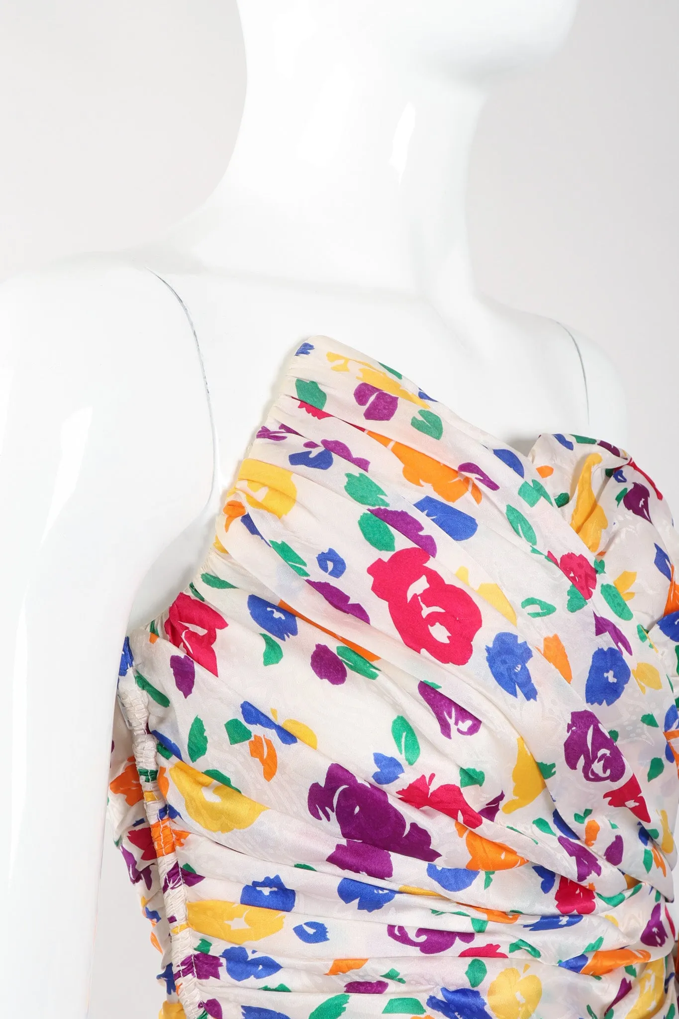 Strapless Floral Party Dress
