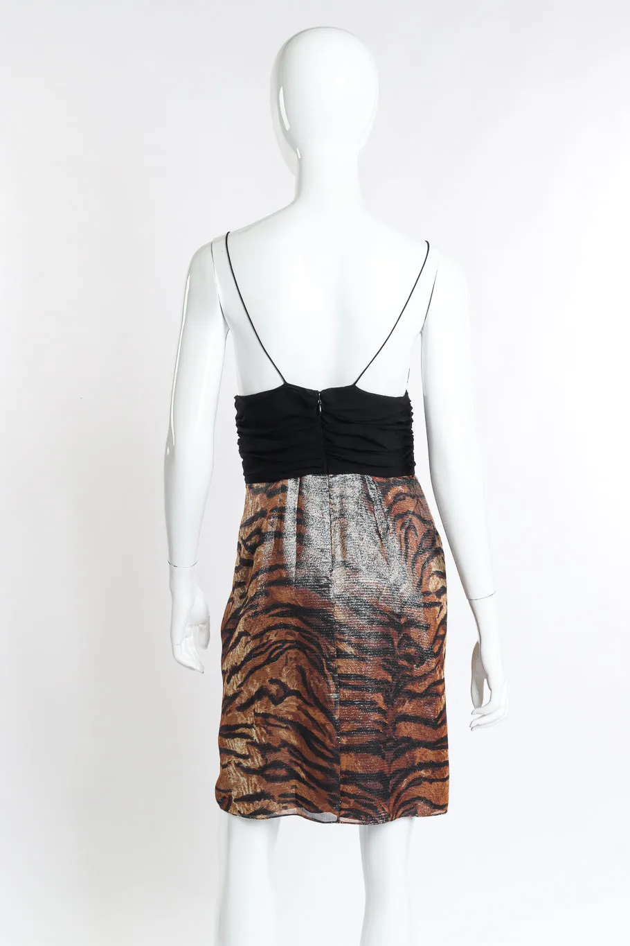 Strappy Metallic Animal Print Dress