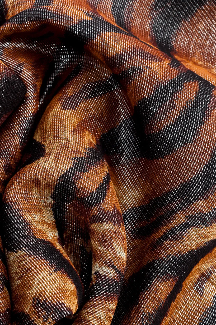 Strappy Metallic Animal Print Dress