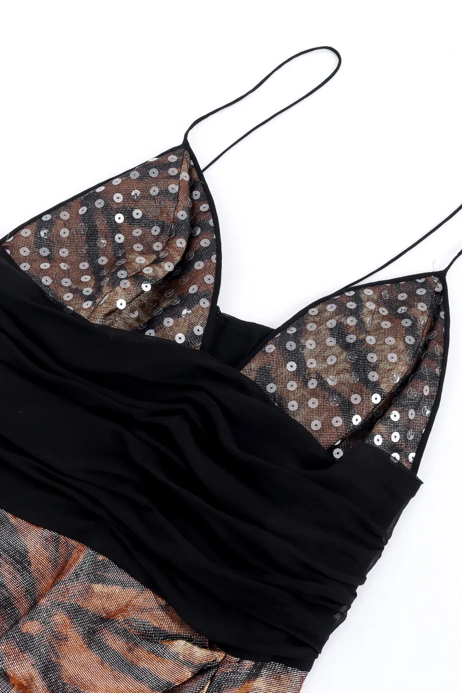 Strappy Metallic Animal Print Dress