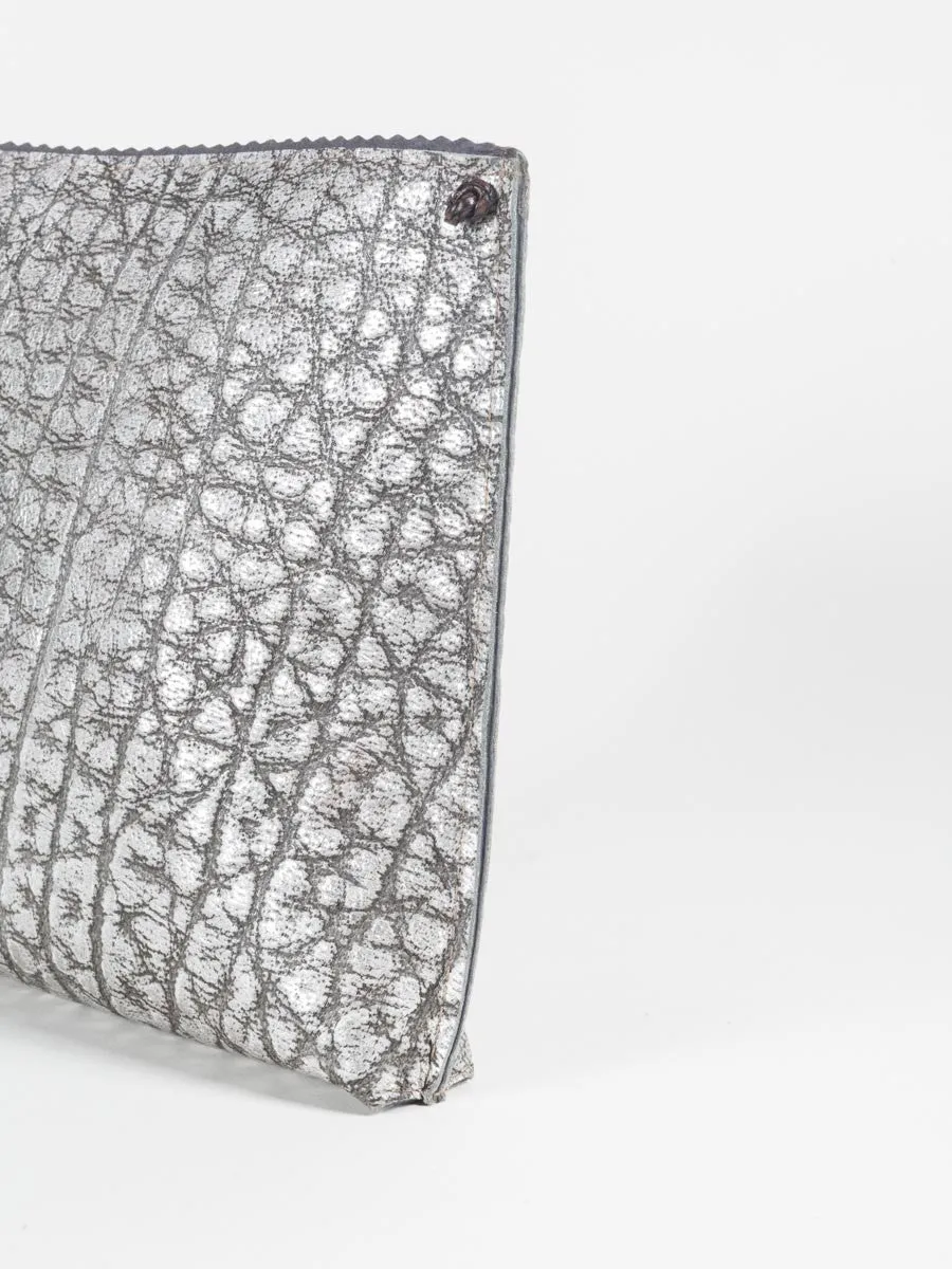 strappy pouch - platinum pebble