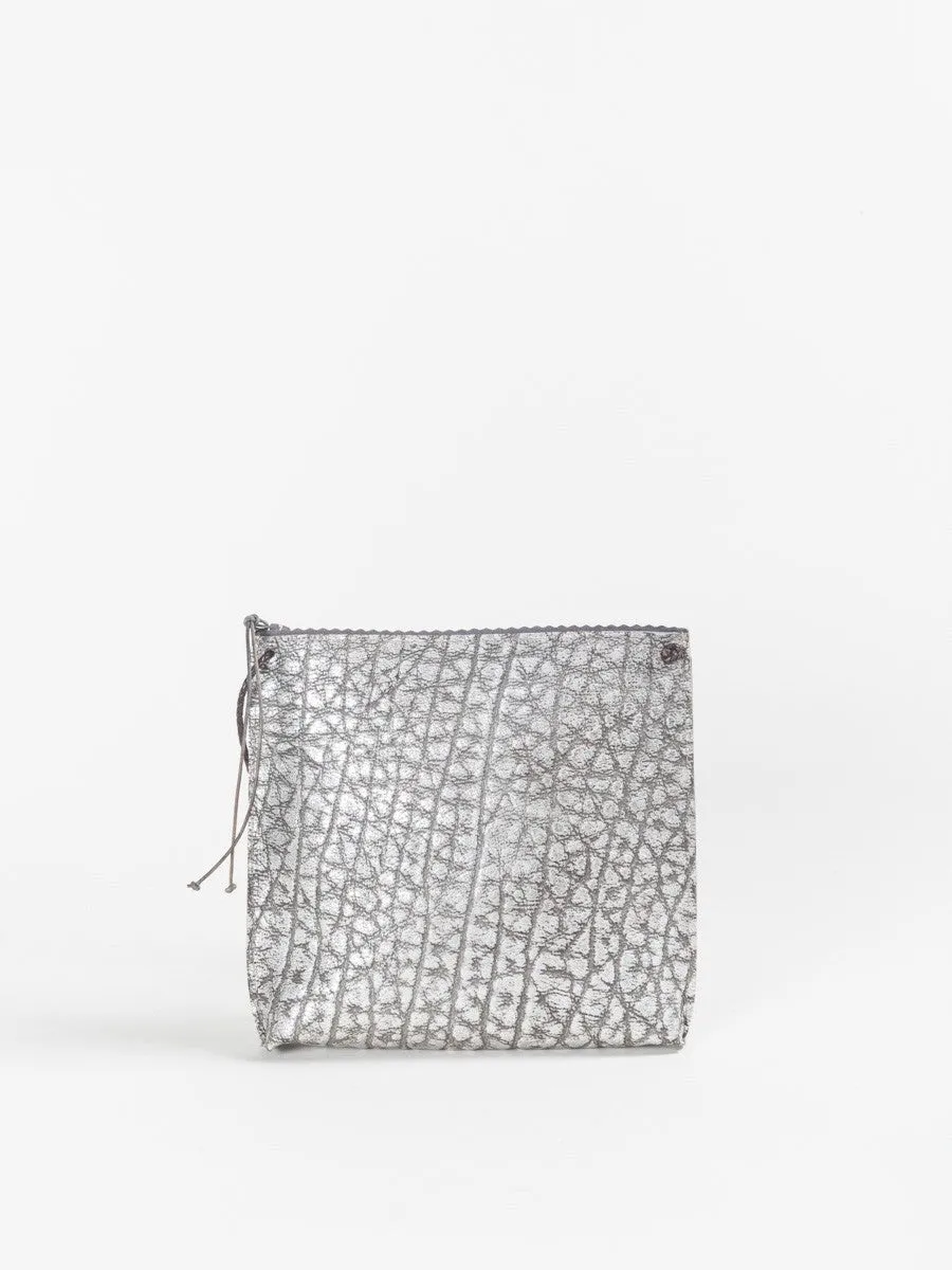 strappy pouch - platinum pebble