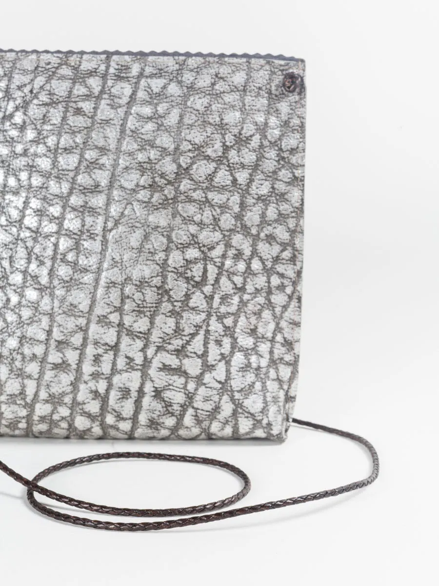 strappy pouch - platinum pebble