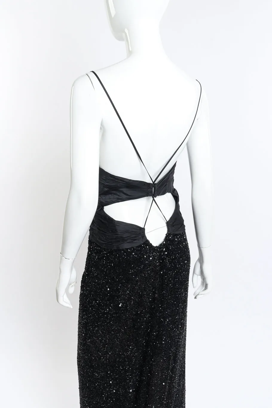Strappy Sequin Evening Gown