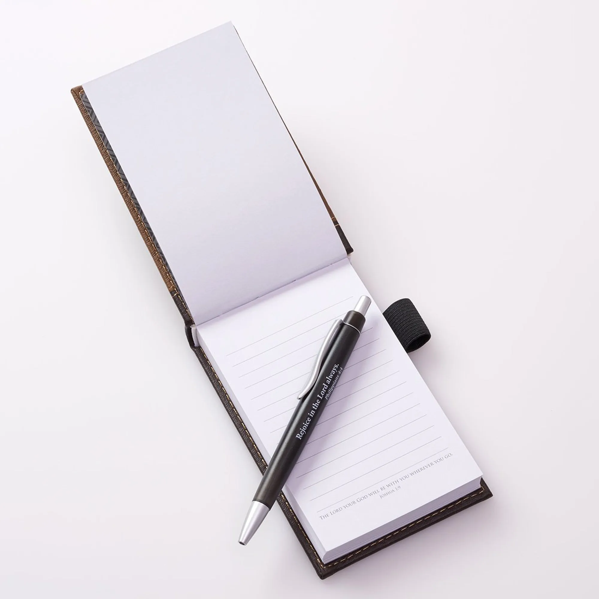 Strong & Courageous LuxLeather Pocket Notepad