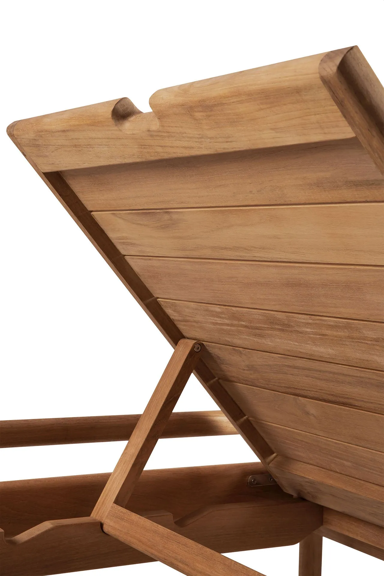 Teak Jack Outdoor Adjustable Lounger - Wooden Frame
