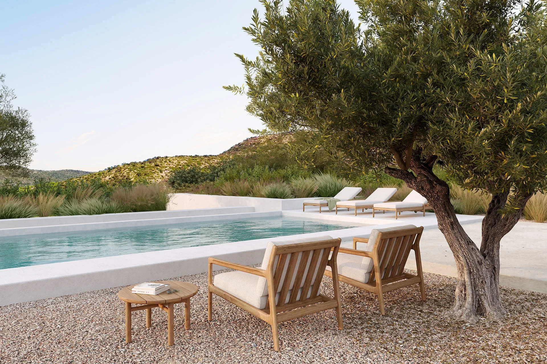 Teak Jack Outdoor Adjustable Lounger - Wooden Frame