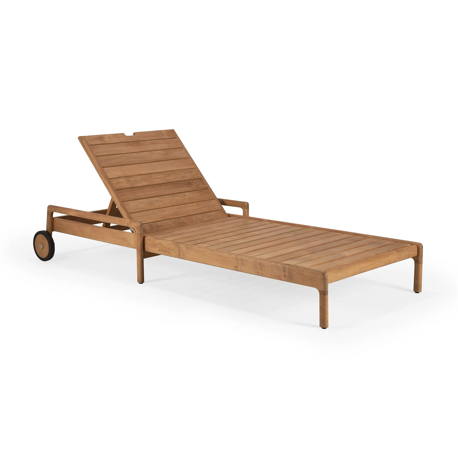 Teak Jack Outdoor Adjustable Lounger - Wooden Frame