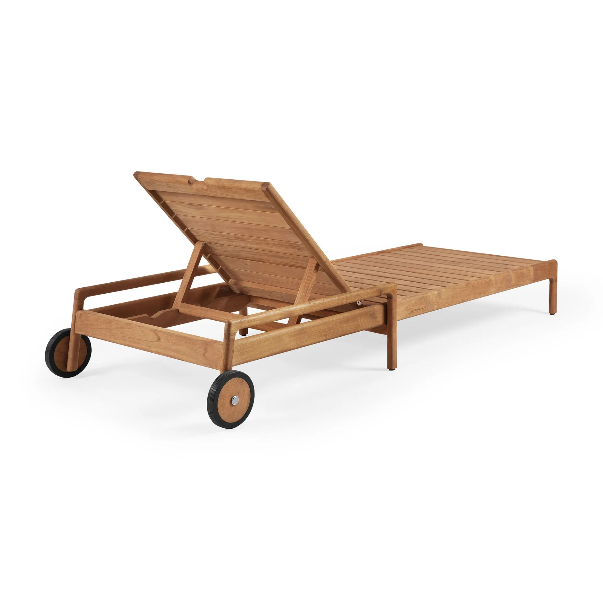 Teak Jack Outdoor Adjustable Lounger - Wooden Frame
