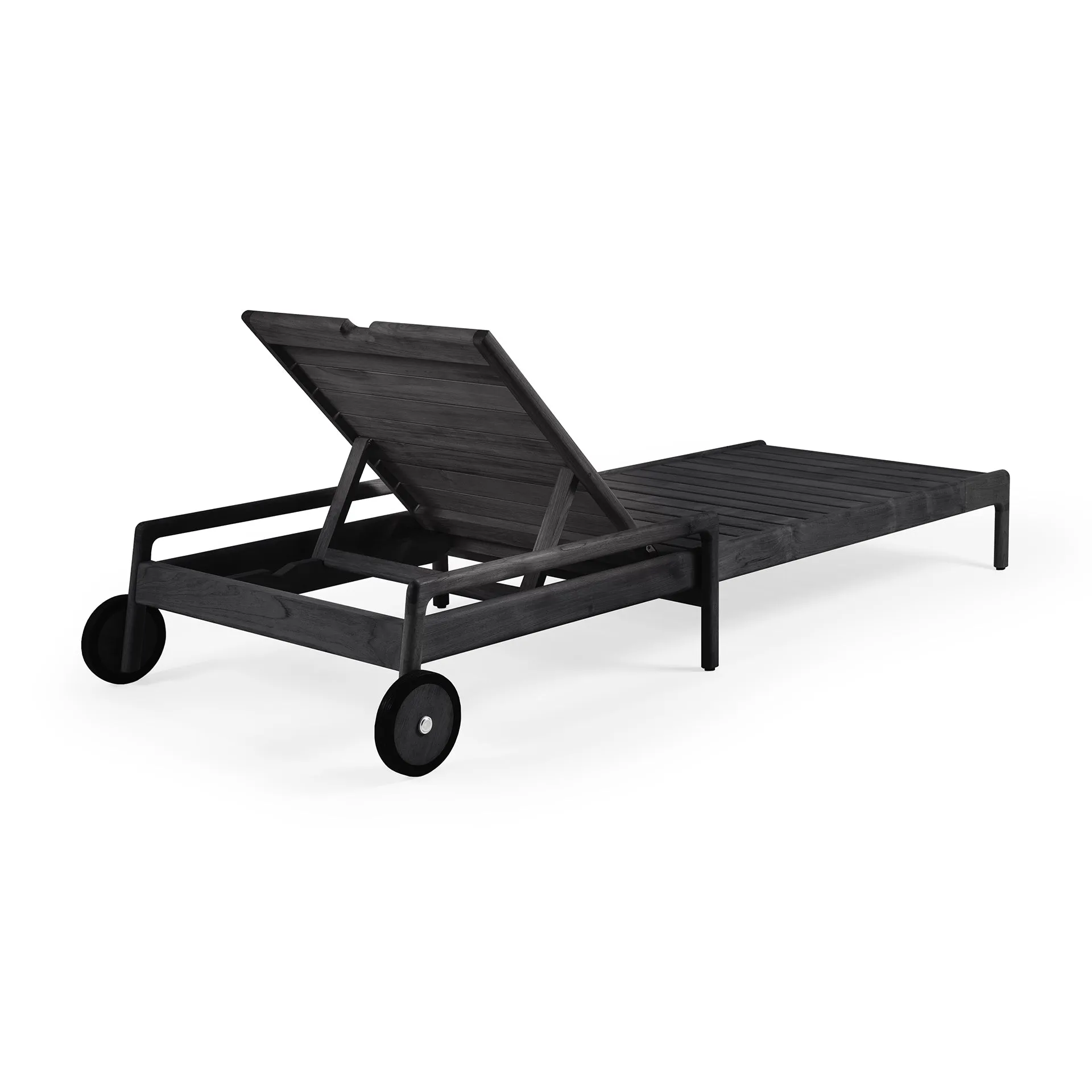 Teak Jack Outdoor Adjustable Lounger - Wooden Frame